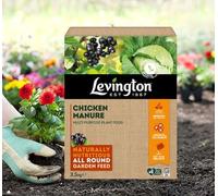 Levington chicken manure plant food pellets all purpose flowers fruit and vegetable feed 3.5kg