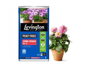 Levington Peat Free John Innes No.3 25L Final Potting and Repotting Compost for Mature Plants, 14 Minerals