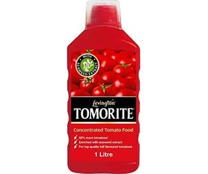 Levington Tomorite Concentrated Tomato Food - Liquid Fertiliser for Tomatoes, Potatoes & Peppers - NPK 4-3-8 - 500ml, 1L or 2.5L - For Greenhouse, Garden & Grow Bags (1 L)