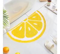 LEVINIS Bathroom Rugs Yellow Fruit Lemon Bath Decor Mat Non Slip Soft and Water Absorbent Bath Rug for Bathroom, Shower, Tub, Bedroom 31"×19"
