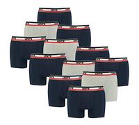 Levi's 12-Pack Men's SPRTSWR Logo Boxer Brief Boxer Shorts Underwear Pants, Color:Navy/Grey Melange, konfektionsgröße:XXL