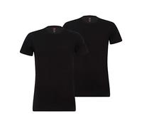 Pack of 2 T-Shirts with Crew-Neck in Cotton black + black