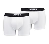 Levi's 2 Pack Solid Basic Boxer Brief - White/Black