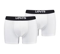 Levi's 2 Pack Solid Basic Boxer Brief - White/Black