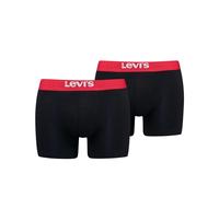 Levi's 2 pack Solid Organic Cotton Boxer Briefs - Black/Red