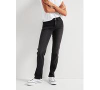 Levi's 314 Shaping Straight Leg Jean - Lava Rock - Black, Black, Size 30, Inside Leg 30, Women Black