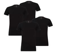 Levi's 4 er Pack Solid Crew T-Shirt Men Underwear, Color:884 - Jet Black, konfektionsgröße:XL