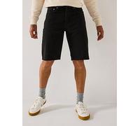Levi's 469 Loose Fit Denim Shorts- Slow Walker- Black, Black, Size 32, Men Black