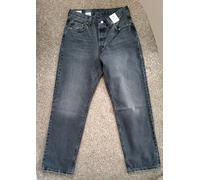 Levi's 501 90s Loose Straight Leg Jeans, Black, Size 28W/30L - RRP £100