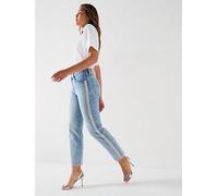 Levi's 501™ Crop Straight Leg Jean, Blue, Size 27, Inside Leg 28, Women Blue