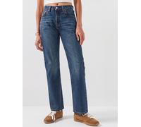 Levi's 501 Curve Straight Fit Jeans, Navy, Size 26, Inside Leg 32, Women Navy