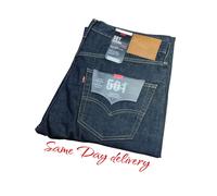 Levi's 501 Mens Original Straight Leg Dark Rinse Blue Jeans