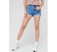 Levi's 501® Original Shorts - Oxnard Athens Mid Sh - Blue, Blue, Size 28, Women Blue
