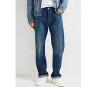 Levi's 501 Original Straight Fit Jeans, Dark Blue, Size 34, Inside Leg Regular, Men Dark Blue