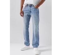 Levi's 501 Original Straight Fit Selvedge Jeans, Light Blue, Size 34R, Men Light Blue