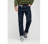 Levi's 505 Regular Fit Jeans - Dark Rinse - Dark Blue, Dark Rinse, Size 30, Inside Leg S=30 Inch, Men Dark Rinse