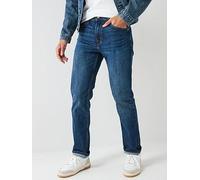 Levi's 513 Slim Straight Fit Jeans - Tree Topper Adv - Blue, Mid Wash, Size 36, Length Long, Men Mid Wash