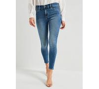 Levi's 710T Mid Rise Super Skinny Jeans, Blue, Size 28, Inside Leg 32, Women Blue
