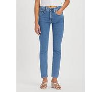 Levi's 724™ High Rise Straight Leg Jeans - Beach Break Stone, Blue, Size 27, Inside Leg 30, Women Blue