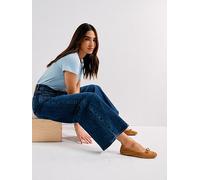 Levi's 728 High Rise Wide Leg Jeans, Navy, Size 30, Inside Leg 30, Women Navy