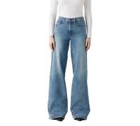 Levi's 728 High Rise Wide Leg Jeans - Sweet Success - Blue, Navy, Size 26, Inside Leg 30, Women Navy