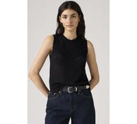Levi´s ® Adrienne Crochet Sleeveless T-shirt Black S Woman