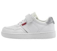 Levi's Aiden Velcro Elastic Lace Top Sneaker, Silver, 11 UK Child