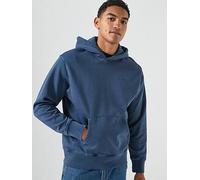 Levi's Authentic Relaxed Fit Fleece Hoodie - Navy - Dark Blue, Dark Blue, Size M, Men Dark Blue
