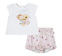 Levi's Baby Girls' TEE and Short Set SGSS241 Coordinated Outfits, Sugar Swizzle, 18 Months