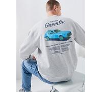 Levi's Back Graphic Relaxed Fit Crew Sweat, Light Grey, Size M, Men Light Grey