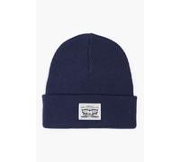 Box Logo Backpatch Beanie Navy Blue One Size