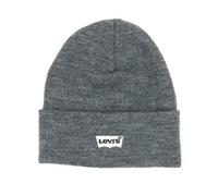 LEVIS BATWING EMBROIDERY TURNUP BEANY HAT / WOOLY HAT / GIFT 225984 - GREY