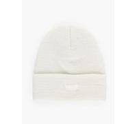 Levis Beanie Knitted Cuff Slouchy Red Tab regular white