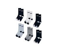 Levi's Boys Box Tab High Cut 6 Pack Socks - Blue, Blue, Size 4-5 Years Blue
