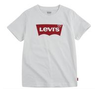 Levi's Boy's White With Red Logo Short Sleeved Batwing Logo T-Shirt-6 Years