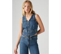 Levi's Women's Denim Vest Braided in Cotton, Standard Fit, Blue (Big Yikes), XS