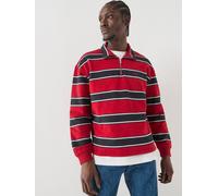 Levi's Cameron Stripe 1/4 Zip Sweatshirt, Red, Size M, Men Red