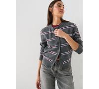 Levi's Claire Stripe Long Sleeve Knitted Cardigan, Blue, Size Xs, Women Blue