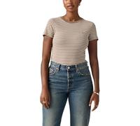 Levi's Damen Essential Hm Ss Tee T-Shirt, Mila Stripe Pine Bar, X-Small