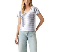 Levi's Damen Perfect Vneck T-Shirt, Emily Stripe Bright, S