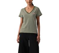Levi's Damen Perfect Vneck T-Shirt, Emily Stripe Deep De, Small