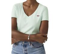 Levi's Damen Perfect Vneck T-Shirt, Pale Blue, L