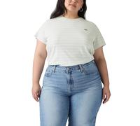 Levi's Damen Pl The Perfect Tee T-Shirt, Emily Stripe Pale Bl, X-Large Plus