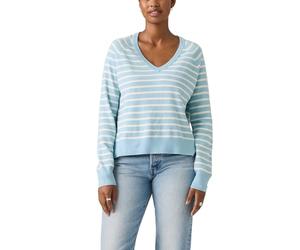 Levi's Damen Tara Super Soft Vneck Pullover, Parisienne Stripe Gl, L