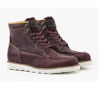 Levi's Darrow Mocc Lace Up Leather Boots Dark Bordeaux