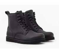 Levi's Darrow Wedge Lace Up Leather Boots Full Black