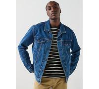 Levi's Denim Trucker Jacket, Dark Blue, Size L, Men Dark Blue