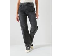 Levi's Easy Dad Relaxed Fit Straight Leg Jeans, Black, Size 31, Inside Leg 30, Women Black