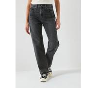 Levi's Easy Dad Relaxed Fit Straight Leg Jeans, Black, Size 31, Inside Leg 30, Women Black