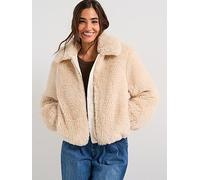 Levi's Elle Sherpa Jacket, Beige, Size L, Women Beige